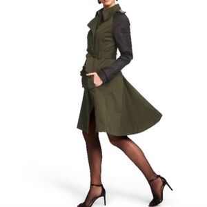 ALTUZARRA For Target NEW Trench Coat Jacket Green Black NEW Size XS